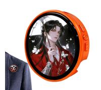 Digital Badge - 500mAh Smart Pin | Digital Badge Photo Video Screen With App Control, 1.85 Inch HD Touchscreen Pixel Button For Cosplay, 1 Piece, DIY Display