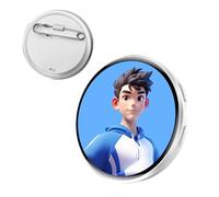 Digital Badge Display - Rechargeable Touch Screen Button | Wearable Photo Name Tag Smart LED ID Device Portable Clip Design for Business, Events, Trade, Show, Wedding Use