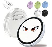 Digital Badge Pin, Electronic Badge Digital Display Pin, 1.7" HD Display Screen with Digitals Badges Photo Video Gif Displays Screen Displays Photos,for Anime & Fan Support (#White)