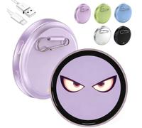 Digital Badge Pin, Electronic Badge Digital Display Pin, 1.7" HD Display Screen with Digitals Badges Photo Video Gif Displays Screen Displays Photos,for Anime & Fan Support (#Purple)