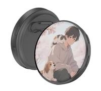 Digital Badge, Smart Rechargeable LED Wearable Badge for Photo Video Display, Programmable Animation and Custom Text, Cool Accessory for Anime Fans Collectors Teens Adults Daily Travel Holiday