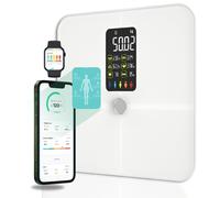 Digital Body Fat Scales-Bluetooth Connected Scale 4 Electrodes-High Accuracy With App Included-Body Analysis Scales For Body Fat,Imc,Muscle Mass,Protein,Heart Rate,Bmr-180 Kg
