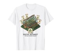 Digital Botanist Aesthetic - Virtual Homesteading Garden T-Shirt