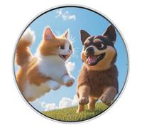 Digital - Broche pour écharpe avec écran de 4,6 cm, 10 heures lecture sans fil tactile, pour fans d'anime, pulls, chapeaux, châles,
