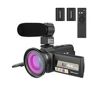 Digital Camera, Caméscope caméra vidéo wifi 4K / 60FPS 48MP Enregistreur de caméra Vlogging numérique sertie de 16x Zoom 3 pouces écran tactile Ivre Montoir de chaussures à froid infrarouge(Type 1)