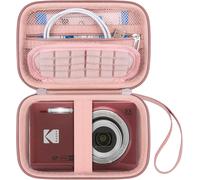 Digital Camera Case for Kodak pixpro FZ55/FZ45/FZ43/FZ53 16MP Camera Bag for Video Recording Camera with Zip Mesh Pocket Adapter Cable Rose Gold