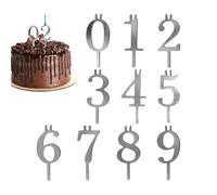 Digital Candles Holders for Party | 10 Pieces Adaptable Steady Reusable Topper | 10x8cm Number Birthday Candle Holder Set - for Family Friends Students Men Women Bakers Party Holiday Home Indoor