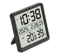 Digital Climate Meter - Temperature Monitor for Spaces | Magnetic Attachment with Timer Display, Humidity Tracking Sensor, Portable Indoor Gauge for Home Bedroom Shower Greenhouse Garage Office