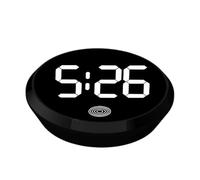 Digital Clock - 4.6cm LED Electronic Clock | Round Alloy Touch Luminous Creative Display | Car Dashboard Time Display, Splash Resistant | Modern Fashionable Home Office Gift, NumberDisplay
