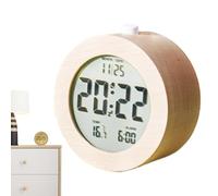 Digital Clock for Desk Multifunctional, Wooden, Battery Powered Alarm Clock