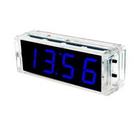 Digital Clock Set - LED Tube Panel, Solder Practice Board, Electronic Training Module | Home Electrical DIY Project, Beginner Workshop Bench System, Precision Time Assembly, Interactive Stem