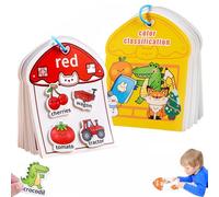 Digital Cognition Busy Book,Color Sorting Quiet Paste Book,livre d'activités velcro.jouet enfant de correspondance de motricité fine,jouet de voyage pour enfants portable,jeux montessori 3 4 5 ans-B