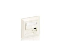 Digital Data - Plaque murale encastrable - blanc pur - 3 ports