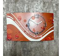 Digital Designer Art abstrait orange Designer Horloge murale moderne Horloges murales silencieuses sans tic-tac DIXTIME 3D-0386