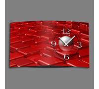 Digital Designer Art abstrait rouge Designer horloge murale abstraite moderne design horloges murales silencieuses pas de tic-tac DIXTIME 3DS-0420