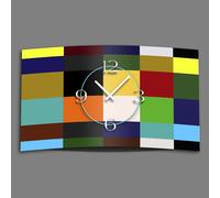 Digital Designer Art Carreaux multicolores Designer Horloge murale moderne Design silencieux pas de tic-tac DIXTIME 3D-0347