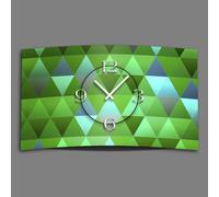 Digital Designer Art Triangles verts Designer horloge murale abstraite moderne design horloges murales silencieuses pas de tic-tac DIXTIME 3D-0410