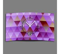 Digital Designer Art Triangles violet Designer horloge murale abstraite moderne design horloges murales silencieuses pas de tic-tac DIXTIME 3DS-0411