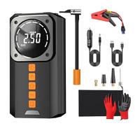 Digital Display Air Compressor and Car Battery Booster, Portable Car Jump Starter with 150psi Digital Display Tire Inflator, Jump Starter Power Pack with LED for Roadside Emergencies (Style2)