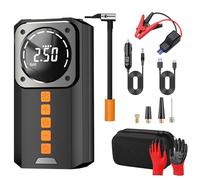 Digital Display Air Compressor and Car Battery Booster, Portable Car Jump Starter with 150psi Digital Display Tire Inflator, Jump Starter Power Pack with LED for Roadside Emergencies (Style3)