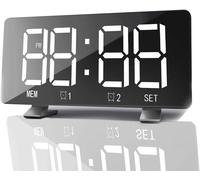 Digital Fm Radio Dimmer Led Dual Alarms Clock Convient Pour L'étude, Le Bureau, La Chambre À Coucher - Blanc Numérique