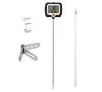 Digital Food Thermometer - Rotating Screen Probe Temperature Tester, Pot Clip Kitchen Measuring Instrument, Accurate Culinary Heat Monitor | Baking Confectionery, Brewing Projects, Deep Frying