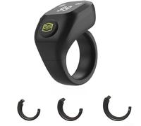 Digital For Tasbih For Ring for Zikr, Compteur de prière électronique avec affichage, pour Dhikr, réglable musulman pour bague en 3 tailles, rechargeable (noir)
