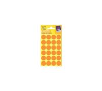 Avery Pastilles 3173 Ø 18 mm orange lumineux papier adhésif permanent 96 pièces