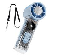 Digital Handheld Fan, Portable Travel Cooler, 6.3 Inches Pocket Blower with 100 Speeds, Battery Powered Air Circulator, Personal Cooling Device with Led Status, Summer Tool for Festival and Sports