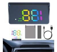 Digital HUD, Car Head-Up Display, Universal Unit with Double-Mode, ABS Dashboard Projector, Vehicle Gauge with Compass Altimeter, Trip Clock for SUV Driving Golf