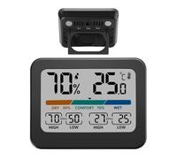 Digital Humidity And Temperature Monitor, Indoor Hygrometer Room Sensor, Big Screen with Color Display, LCD Hygrometer with Accurate Measurement, Humidity Temperature Sensor for Home Bathroom