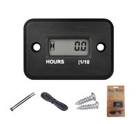 Digital Inductive Hour Meter Waterproof IP68,Works on Various of ZTR/Riding Lawn Mower Land Trimmer UTV Brush Cutter Tractor ATV Boat Dirt Bike Motorcycle(HM006A Black)