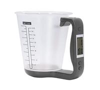 Digital Kitchen Measuring Cup Scale, Digital Kitchen Scale and Measuring Cup Portable 1 kg Electronic Scales with LCD Display for Food Coffee Milk Condiments 4.7x5.5x3.9in (Black)