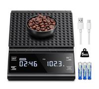 Digital Küchenwaage, Elektronische Skala der hohen Präzision 5kg with LCD-Anzeige, Zählfunktion mit 3 Wiegeeinheiten, Wiederaufladbare elektronische Waage für Lebensmittel,für Schmuck,Kaffee