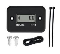 Digital LCD Inductive Hour Meter Waterproof Hour Meter for Boat Snowblower Generator Inverter Lawn Mowers Small Gas Engines