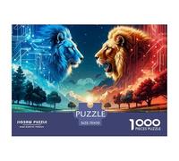 Digital Lion Duel Structure en Papier Fiable Excellent Loisir pour Se Détendre Après Le Travail Et Réduire La Fatigue Quotidienne 70x50cm/1000pcs