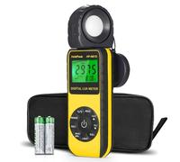 Digital Luxmetre Numerique 400,000 Lux HoldPeak-881D,Luminosité/Clair au Mètre,Mesureurs de Lumière,Mesureur de Température Ambiante avec Portée Jusqu'à 400,000 Lux,1-40000FC Luxmetre