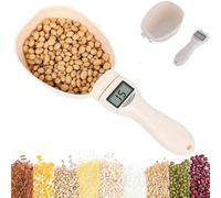 Digital Measuring Spoon Scale,Electronic Food Measuring Spoon with Conversion,Adjustable ABS Kitchen Weight Scale with LCD Screen,High-Precision 800g/1g,for Cooking,Baking,Dog Cat Food (1pcs)