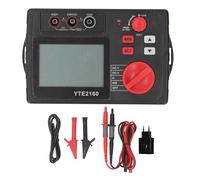 Digital Megohmmeter 100V 200V 500V 1000V Voltage Meter 0-10GΩ Resistive Value Tester 9999 Counts Backlit LCD Display for Telecommunications Industrial Enterprise