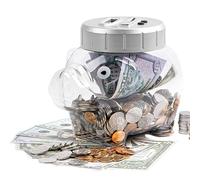 Digital Money Jar, Money Saving Box, 6,3 x 6,3 x 8,66 pouces, facile à utiliser et