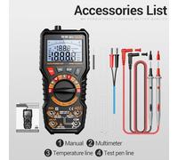 Digital Multimeter 20000 Counts True RMS Auto Ranging, NCV Voltage Tester, Measures AC DC Voltage Current, Capacitance, Frequency, Temperature, Diode, Continuity with B