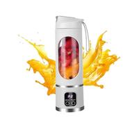 Digital Multimode Juicer Blender - Smart LED Display, Diet-Friendly，Leak Proof Design for Smoothies Liquid Diet, Shakes, 3 Speed 12 Blade Fresh Juice Bottle for Home & Travel (White)