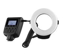 Digital Nc Anneau lumineux 48 LED macro et flash annulaire avec écran LCD compatible avec les appareils photo reflex numériques Nikon, Canon, Sony, Panasonic, Leica, Fujifilm, Pentax et Olympus