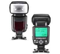 Digital Nc Speedlite Flash avec écran LCD compatible avec Nikon, Canon, Sony, Panasonic, Leica, Fujifilm, Pentax et Olympus avec griffe