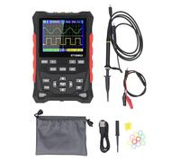 Digital Oscilloscope 2 Channel 120MHz Bandwidth 500MSa / s Sampling Rate 2.4 Inch TFT LCD Handheld Oscilloscope Kit with 1 10X Probe Type C for Electronics Lab Automotive Repair AB
