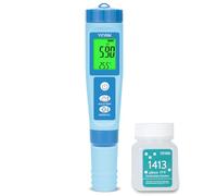 Digital pH Meter, Testeur pH EC Hydroponie, Kit Professionnel de Test des Nutriments Hydroponiques, 4 en 1 Pour pH EC TDS TEMP, testeur ph pour la culture hydroponique, Piscine, spa,aquarium