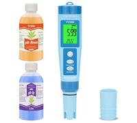 Digital pH Meter, Testeur pH EC Hydroponie, Kit Professionnel de Test des Nutriments Hydroponiques, 4 en 1 Pour pH EC TDS TEMP, testeur ph pour la culture hydroponique, Piscine, spa,aquarium