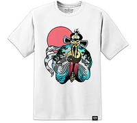 Digital Pharaoh Hommes Big Trouble in Little China T-Shirt Fu Man Chu Jack Rétro John Charpentier Film - Blanc, 2XL 50/52"