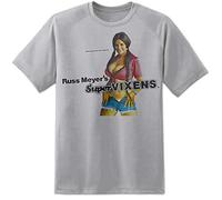 Digital Pharaoh Hommes Russ Meyers Supervixens T-Shirt Classique Rétro B Film Vintage - Gris, M