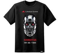 Digital Pharaoh Hommes Sarah Connor Terminator 2 T Shirt Skynet Cyberdyne Systems T800 - Noir, M